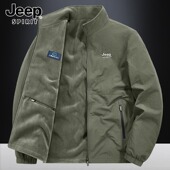 双面穿休闲男士 JEEP吉普2025新款 加绒加厚防风防水外套男秋冬季 衣