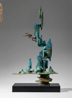 青云直上铜器摆件工艺品新中式酒店会所别墅茶楼家居客厅玄关装饰