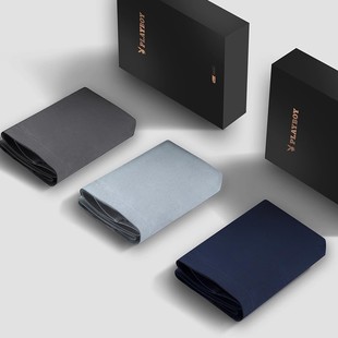 头宽松潮流透气冰丝四角裤 花花公子男士 感平角裤 男贴身泳裤 衩 内裤