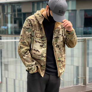 美国KIDON重剑重磅摇粒绒保暖夹克 L3秋冬防风抓绒战术户外迷彩