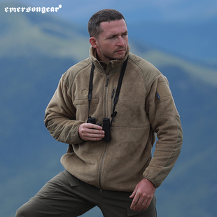 海豹御用户外保暖抓绒衣男爱默生牦牛战术防风立领L3长绒毛外套