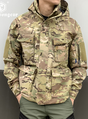 硬壳冲锋衣男礁鹭户外防风防水M65风衣外套软壳全压胶进藏登山服