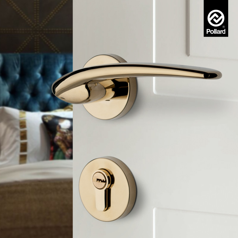pollard博拉德 北欧金色门锁室内卧室房门锁套装实木门锁简约锁具
