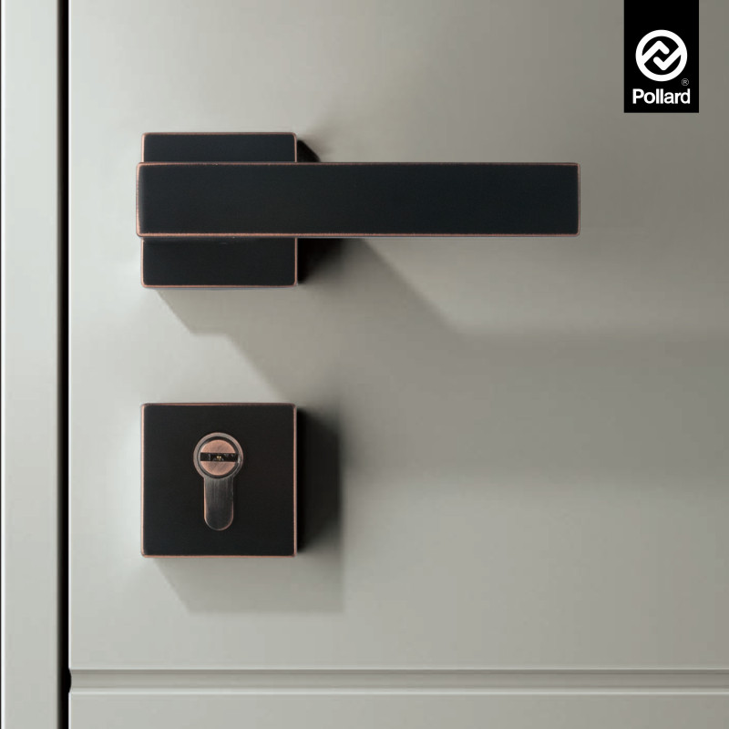 pollard博拉德 美式门锁室内卧室房门锁套装复古门把手分体锁家用