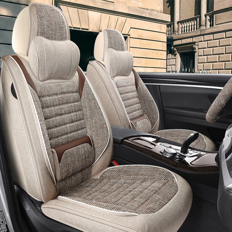 适用于华泰宝力格路盛E90e70圣达菲7淳麻四季通用坐垫全包围座套