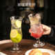 高颜值玻璃水杯冷饮果汁特调气泡水鸡尾酒高脚杯莫吉托飓风长饮杯