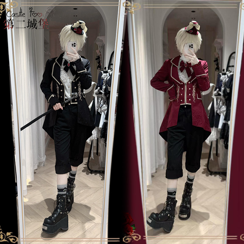 定金 第二城堡祭夜蔷薇 原创Lolita中世纪欧式王子系外套衬衫裤子