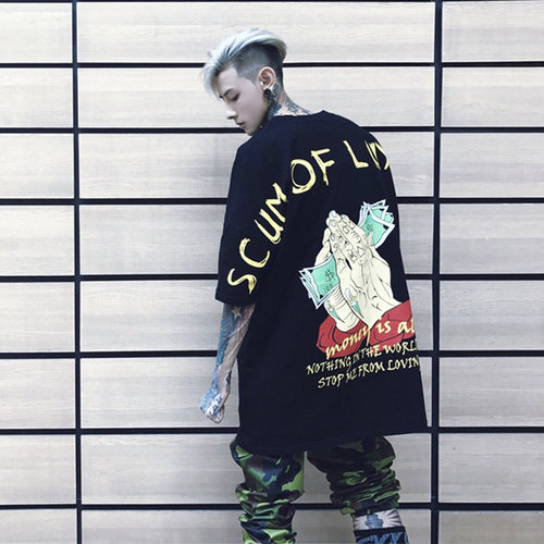 bf权志龙同款原宿ins韩版潮流t恤