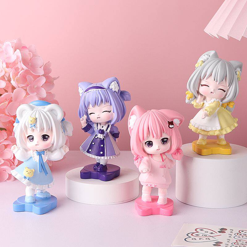 晚安宝贝手办盲盒女生版新款女孩摆件卡通桌面公仔儿童生日礼物女