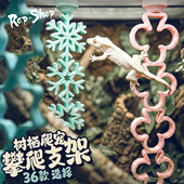 睫角守宫攀爬棒爬宠磁吸花朵丰荣造景R属登云梯树栖悬挂攀爬支架