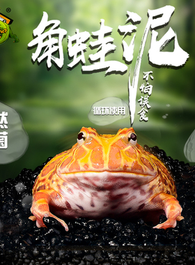 角蛙泥 角蛙垫材 角蛙底材 两栖蛙泥 黑色底泥 爬虫垫材蛙类垫材