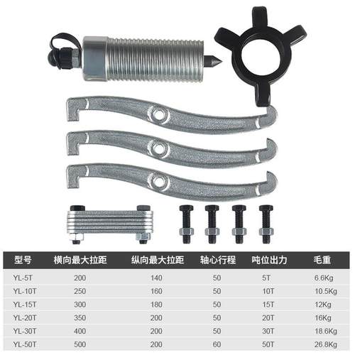 伊米兹分体/液压马YL-5/10/15/拉20/3T050二爪三爪拔轮器轴承拆卸