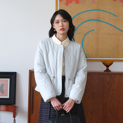 然若 3M高效暖绒 棉服女2025年新款冬季夹棉外套短款棉衣厚棉袄