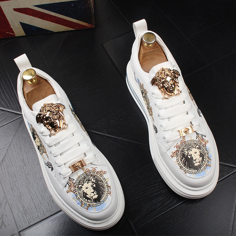 百搭新款真皮潮流男小白鞋板鞋