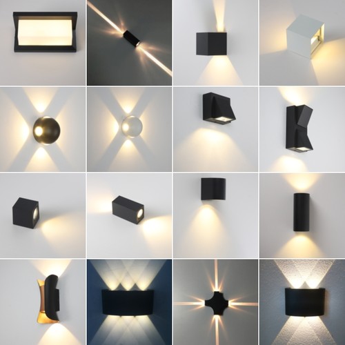 户外双头壁灯铝材简约防水庭院灯