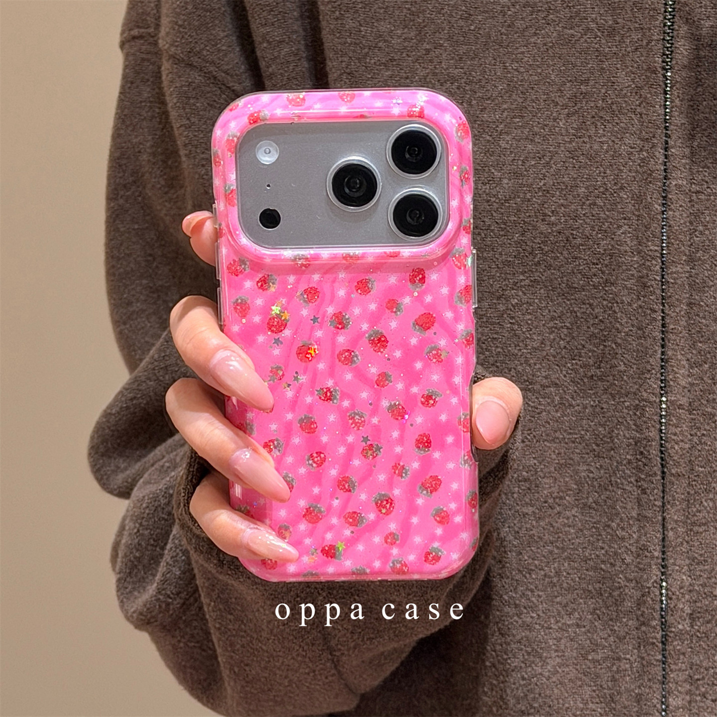 韩系ins粉色满屏星星草莓适用苹果16promax手机壳iphone17新款15pro少女14双层全包软壳13保护套,3C数码配件,手机保护套/壳,淘宝优惠券,粉丝福利购,淘宝优惠卷