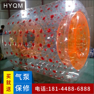 充气碰碰球雪地加厚TPU悠波球滚筒防寒碰撞球趣味香蕉船游乐玩具