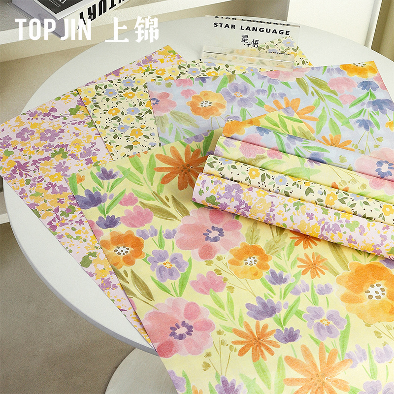 田园碎花牛皮包花纸55