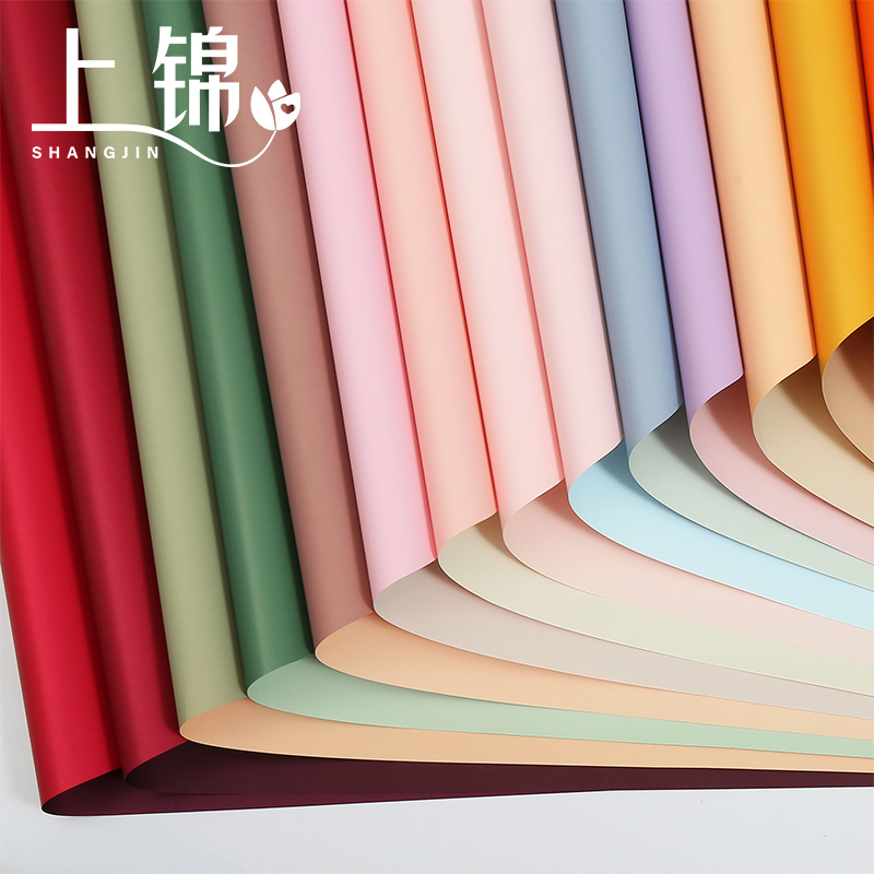 防水花束包装纸双色欧雅纸鲜花包