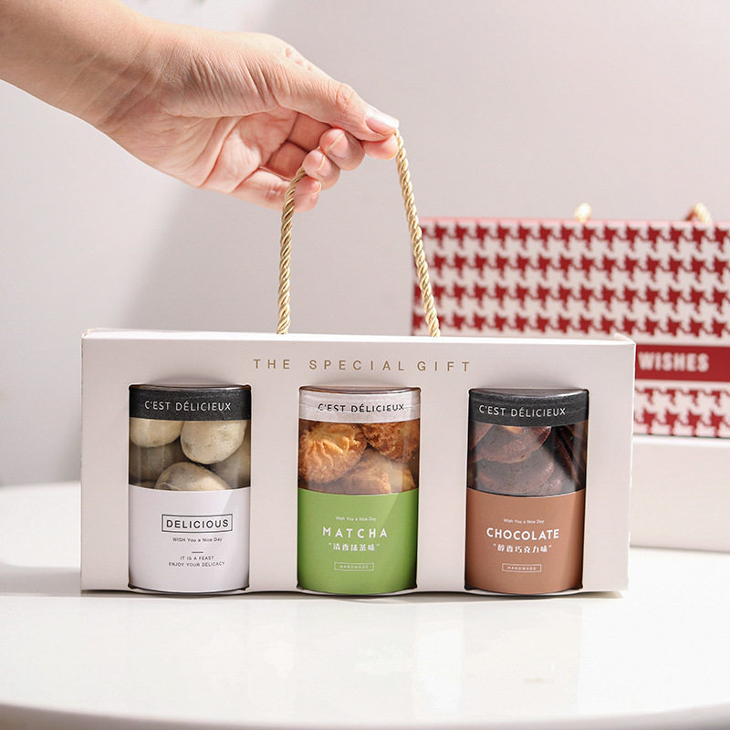 圣诞糖果盒子礼品盒手提曲奇雪花酥饼干罐新年玛格丽特奶枣包装盒