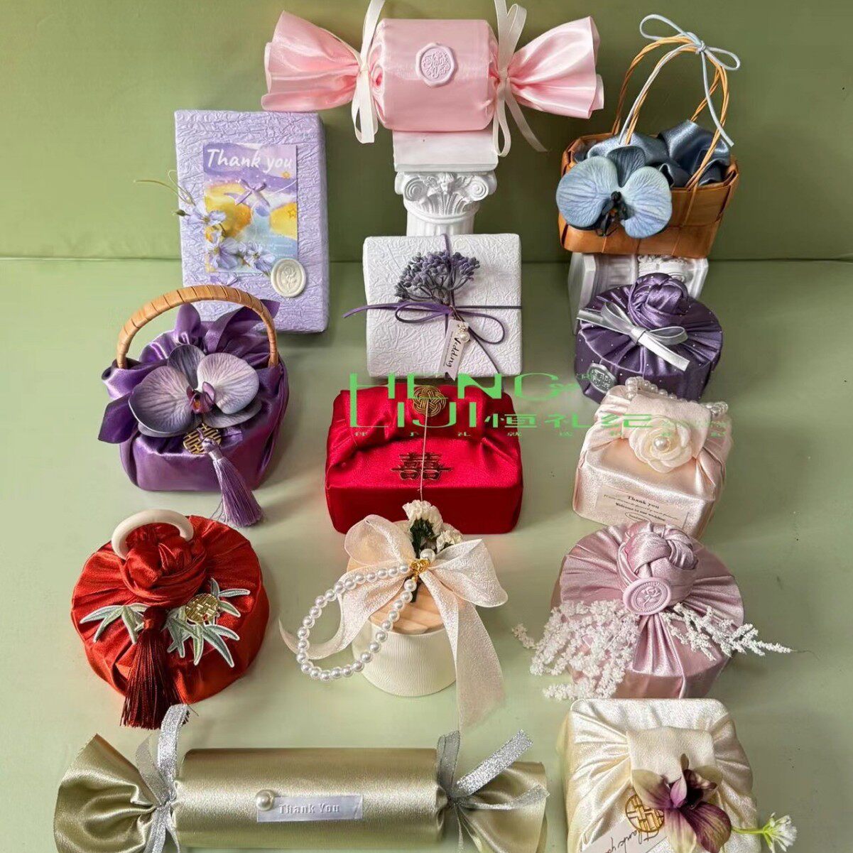 风吕敷伴手礼喜糖盒样品包 成品发货包邮