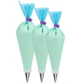 硅胶奶油裱花袋加厚反复使用婴儿辅食丸子挤面线溶豆防爆大中小