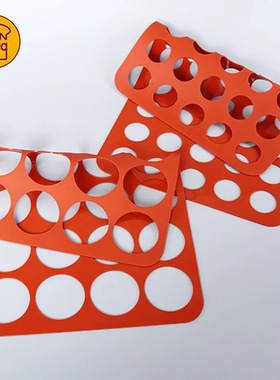 24连圆形杏仁瓦片酥模具40连硅胶椰蓉脆片饼干巧克力模SN0561