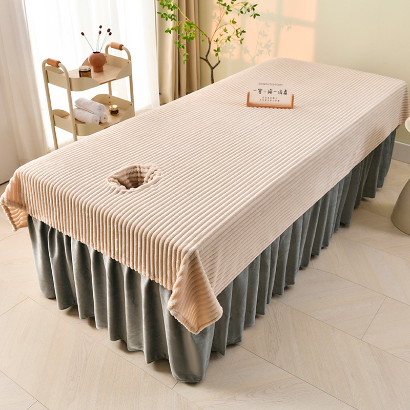 伊梦语美容床单高档全棉带洞