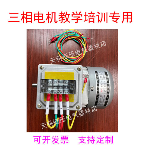 三相鼠笼教学专用电机JW6314小功率电机120W24V接线端子款