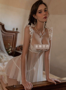 凯朱莉性感睡衣女款夏季2026新款蕾丝小胸带钢托吊带睡裙纯欲qqny