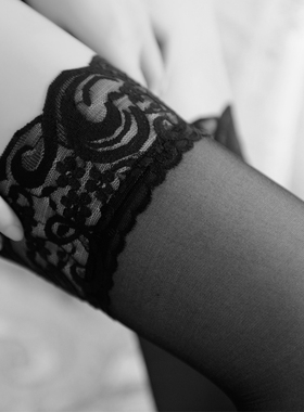 9.9元特价 诱惑性感蕾丝花边超薄透明大腿袜子 过膝黑色情趣丝袜