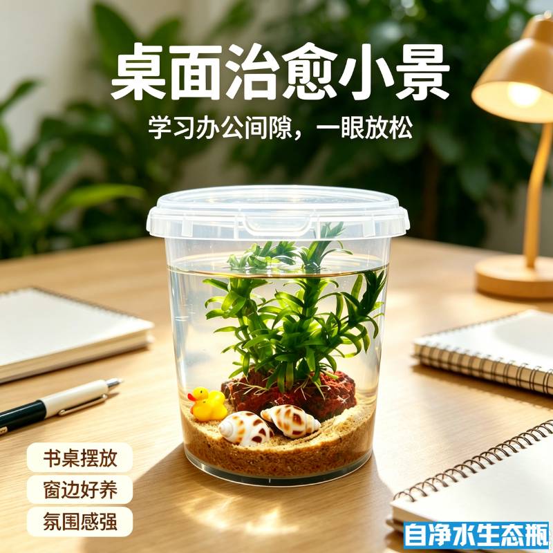 高硼硅玻璃密封桌面自净生态缸