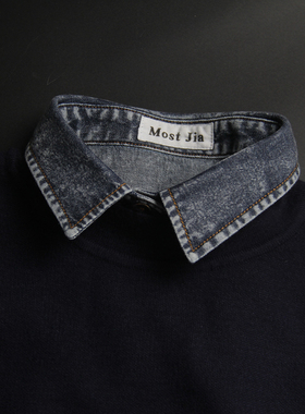 新款假领子女秋冬纯棉百搭打底衬衣领毛衣内搭领子抖音爆款牛仔领