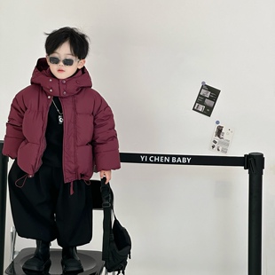 儿童宝宝羽绒服2024冬季新款连帽保暖羽绒服90白鸭绒高充绒量洋气