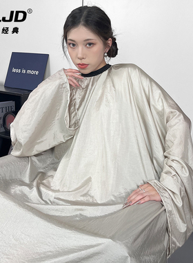 加长理发店围布潮高档发廊专用带袖子剪头发围裙发型师美发不沾发