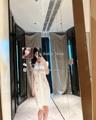 5/31 22点上新 ba1main改良版白色领结针织飘带连衣裙