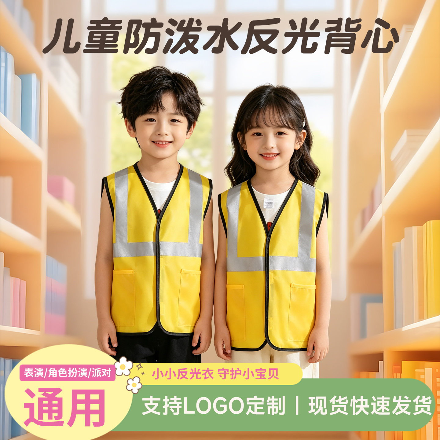 儿童反光马甲背心工程师研学道具工人服幼儿园职业角色扮演安全服