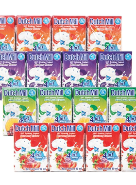 泰国进口Dutch Mill达美酸奶草莓蓝莓橙子味儿童营养酸牛奶饮料