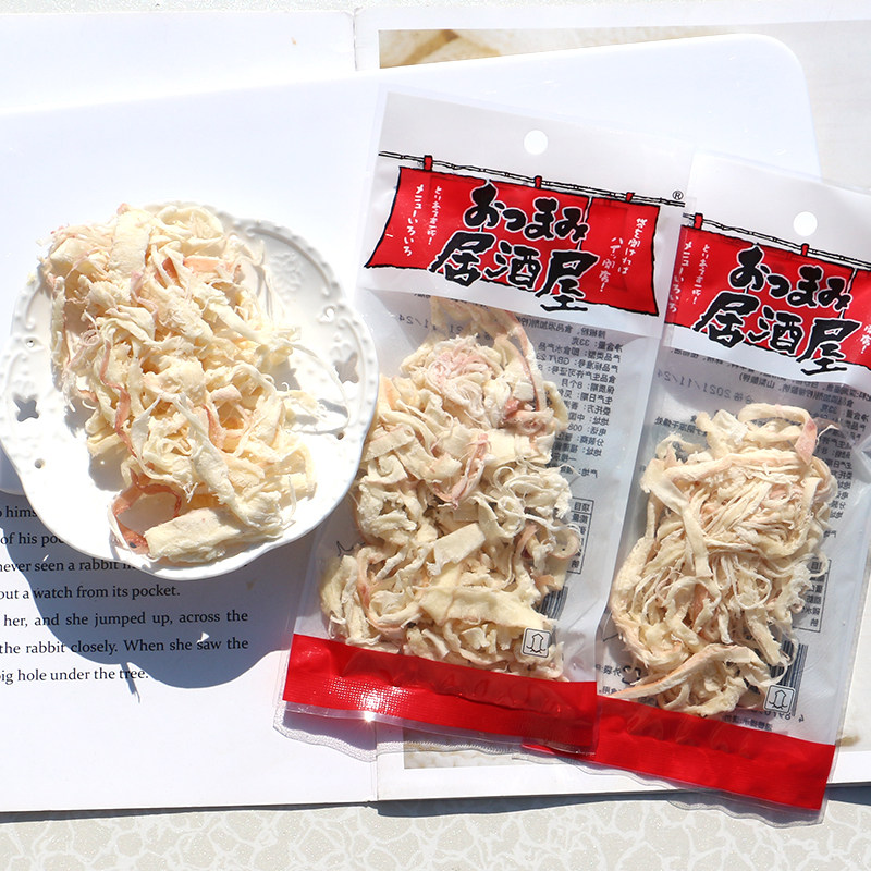 居酒屋即食手撕碳烤鱿鱼丝辣味墨鱼烤丝烤鱿鱼片海产零食休闲小吃