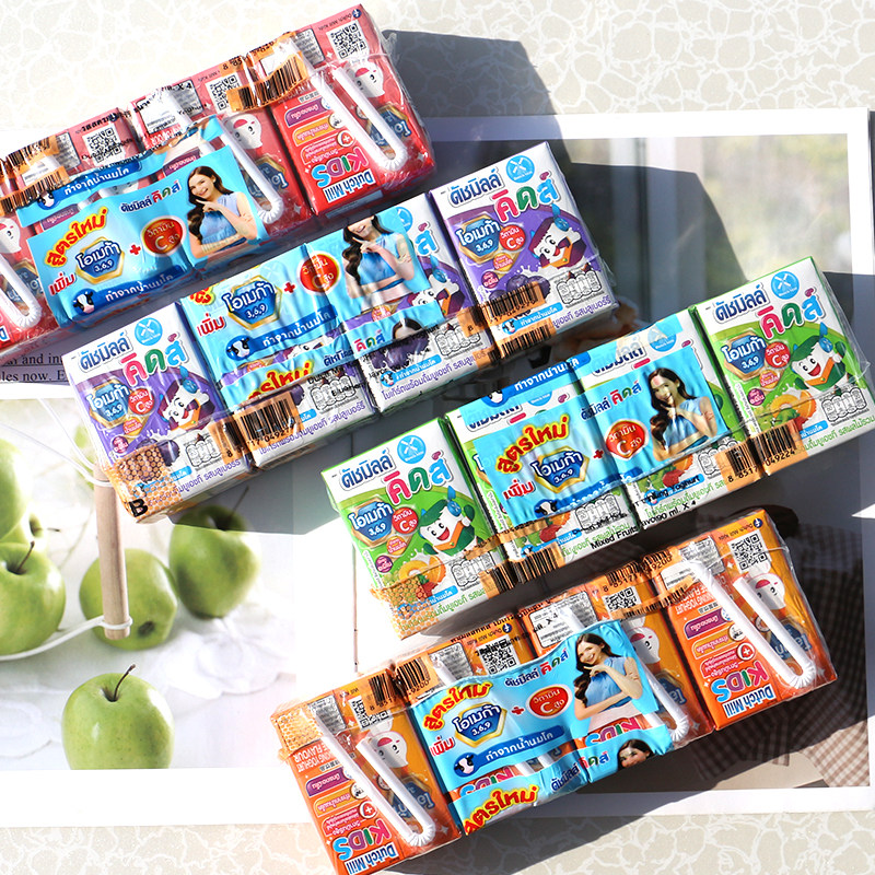 泰国进口 Dutch Mill达美酸奶草莓蓝莓橙子味儿童营养酸牛奶饮料