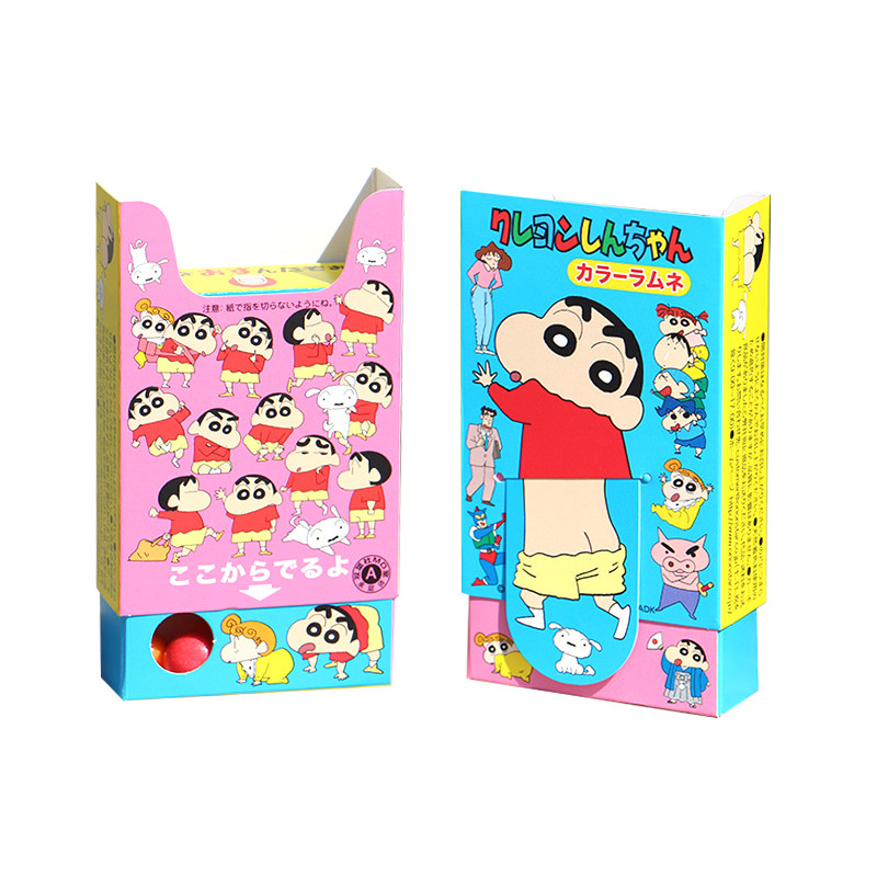 日本进口零食猎户星蜡笔小新创意趣味彩色水果波仔糖果18g