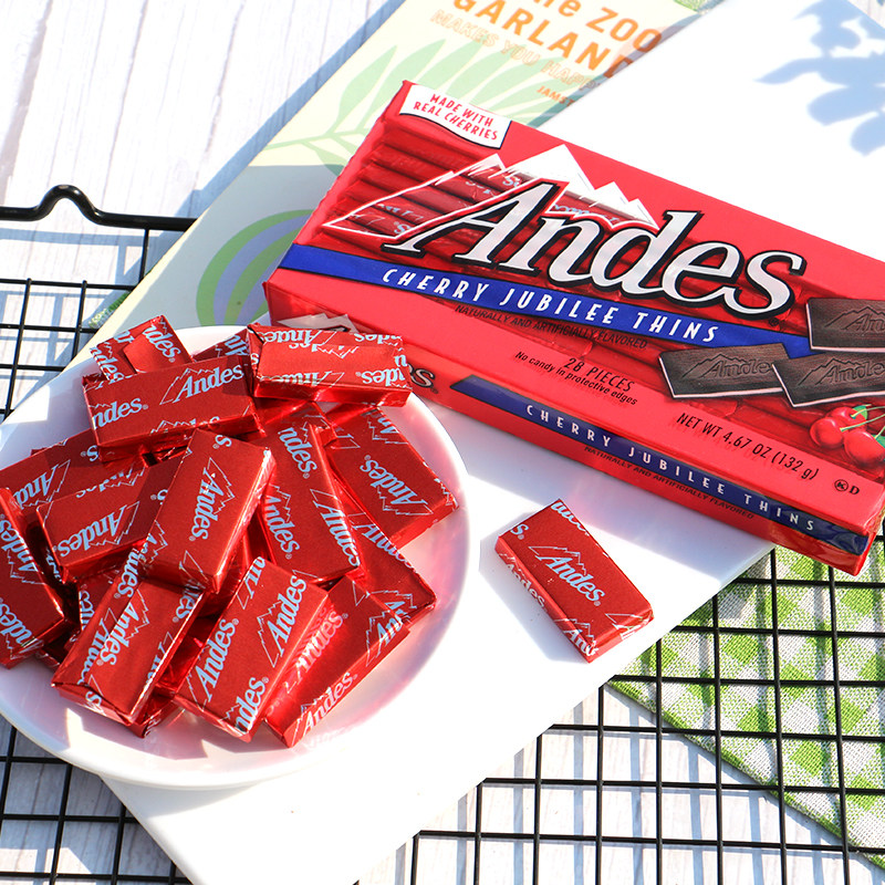 美国进口零食巧克力安迪士andes双层薄荷牛奶草莓巧克力28片