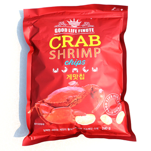 韩国进口garlic趣莱福蒜味虾片240g超大包抱抱袋巨型薯片网红零食