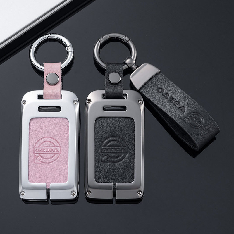 适用沃尔沃xc60xc90xc40s90s60l v90cc汽车钥匙套壳扣包高档真皮