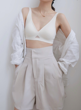 时光美人果冻内衣固定胸垫裸感无痕文胸小胸不空大胸显小超薄女士