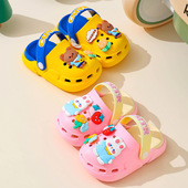男童女宝厚底凉拖防滑柔软可爱卡通宝宝包头凉拖鞋 儿童洞洞鞋 夏季