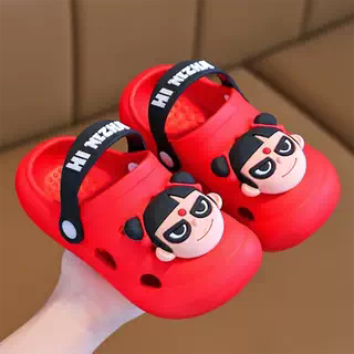 【清仓】正版哪吒儿童凉拖鞋夏季洞洞鞋防滑包头沙滩男女孩百搭款