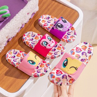 小马宝莉儿童拖鞋夏女童拖鞋室内家居一字拖鞋萌时尚防滑休闲凉拖