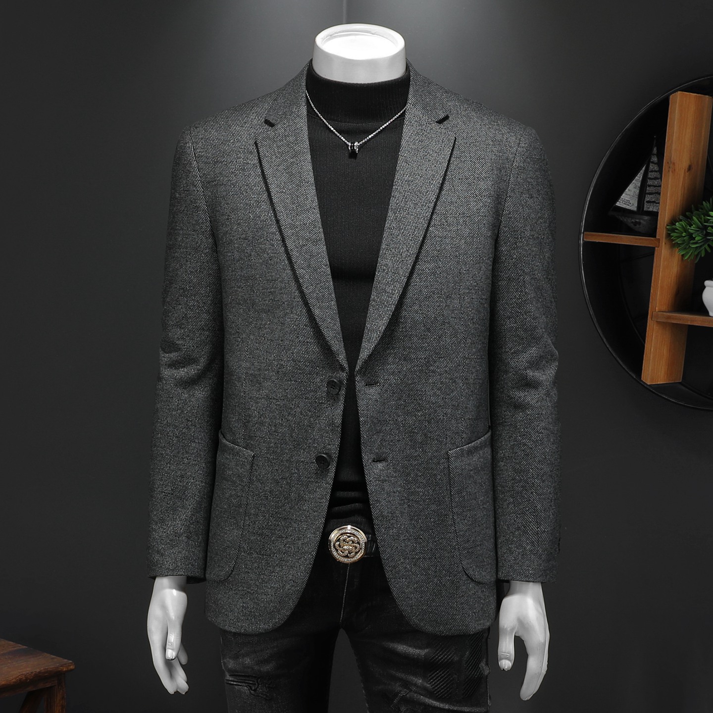 2025冬款男士西服羽绒90白鸭绒-D252-8213P255假模，男装西服，电商D252