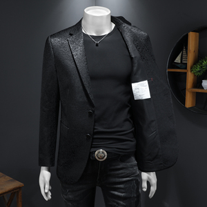 2025秋款男士提花修身西服外套-电商D252-6862P165假模图片